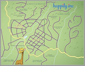 Happily Inc Map